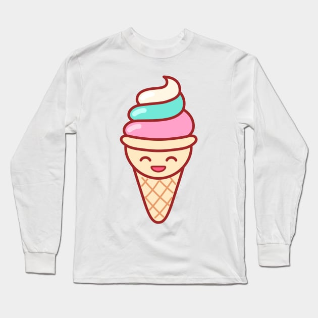 Whip Ice Cream Emoji Long Sleeve T-Shirt by lightsonfire